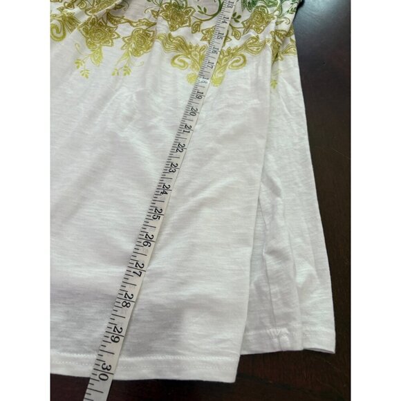 Athleta White Paisley Print Colorful Racerback Athletic Tank Size Small Tall - Picture 9 of 10